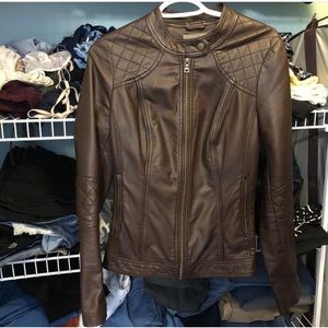 Orsay Brown Faux Leather Jacket